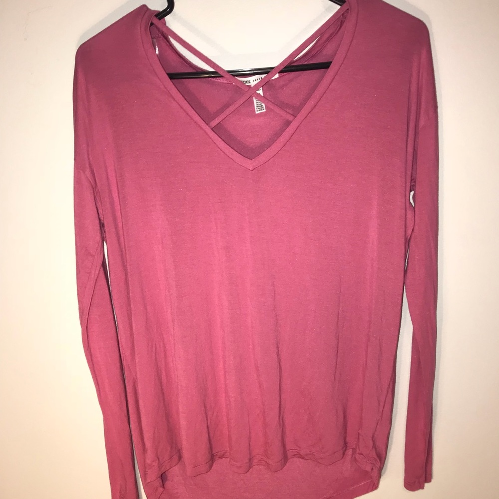 PINK long sleeve, great for working out & lounge